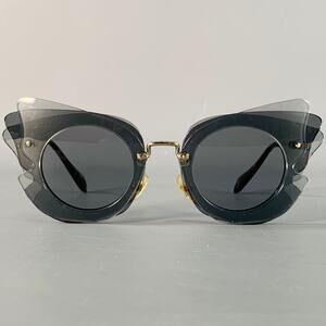 MIU MIU Grey Charcoal Butterfly Acetate Sunglasses